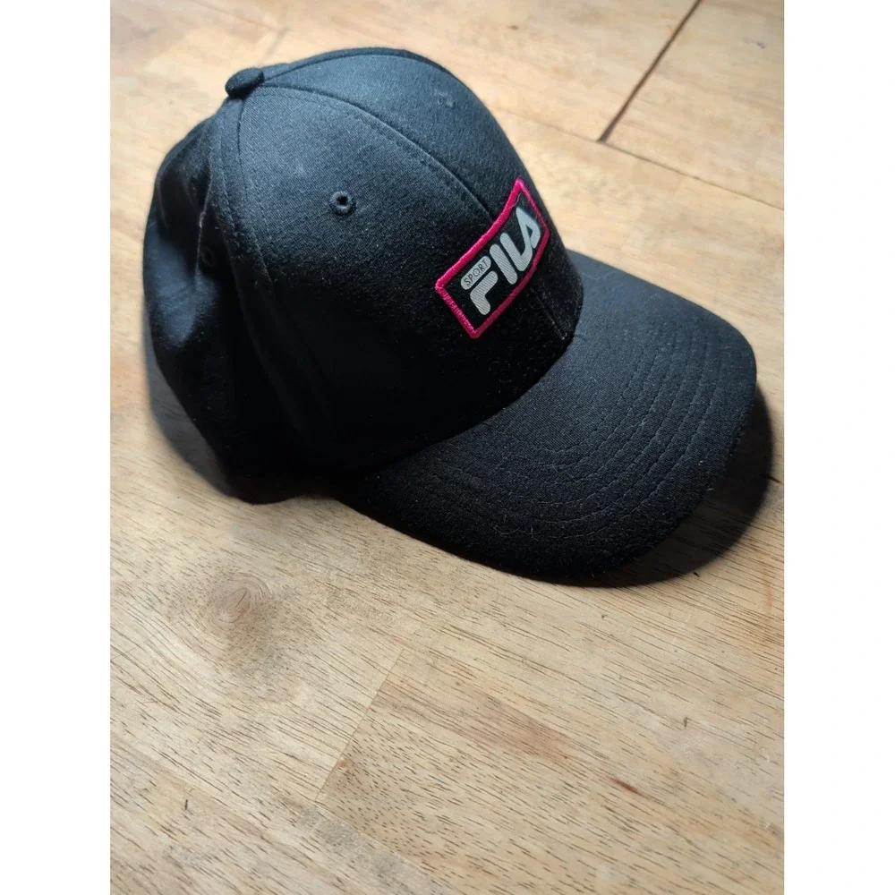 Women FILA Sport Strapback Adjustable Hat Cap Baseball Basketball Mom Black Pink